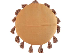 2 poduszki okrągłe frędzle 45 cm pomarańczowe