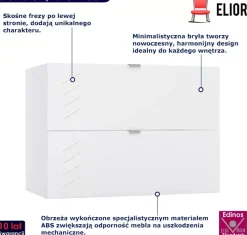 Podwieszana szafka pod umywalkę z szufladami 80 cm - Tivro
