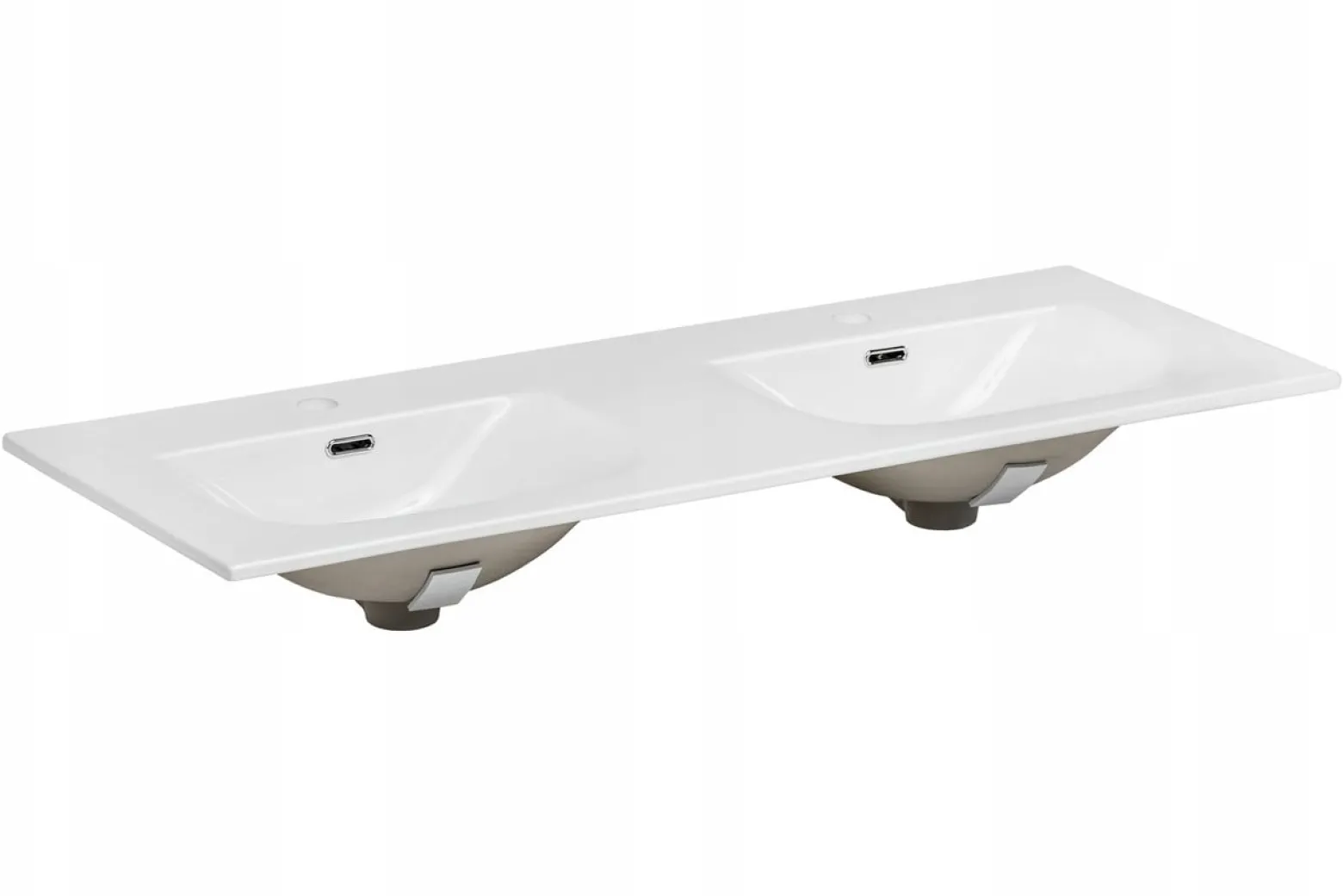 Podwójna Szafka 60 cm ADEL BLACK z umywalką SKY 120D