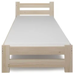 Pojedyncze łóżko drewniane z materacem 80x200 - Veero