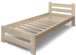 Pojedyncze łóżko drewniane z materacem 80x200 - Veero