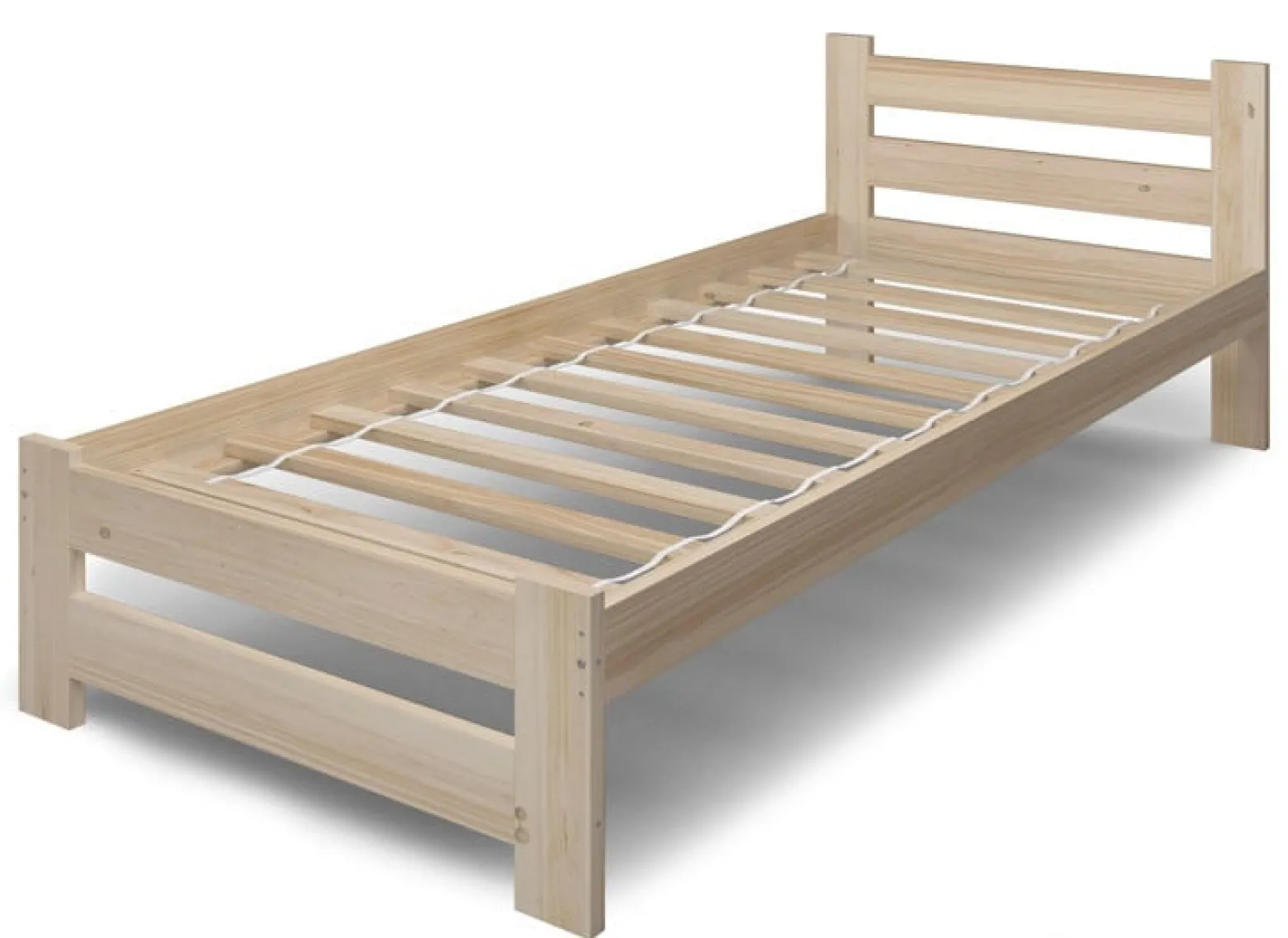 Pojedyncze łóżko drewniane z materacem 80x200 - Veero