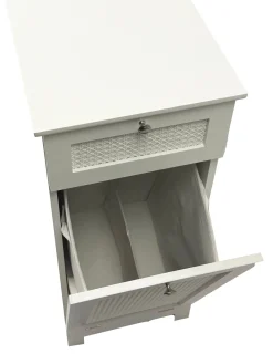 Pojemnik na pranie 38x90x40cm Biały Szafka wnękowa Kosz na pranie Szafka