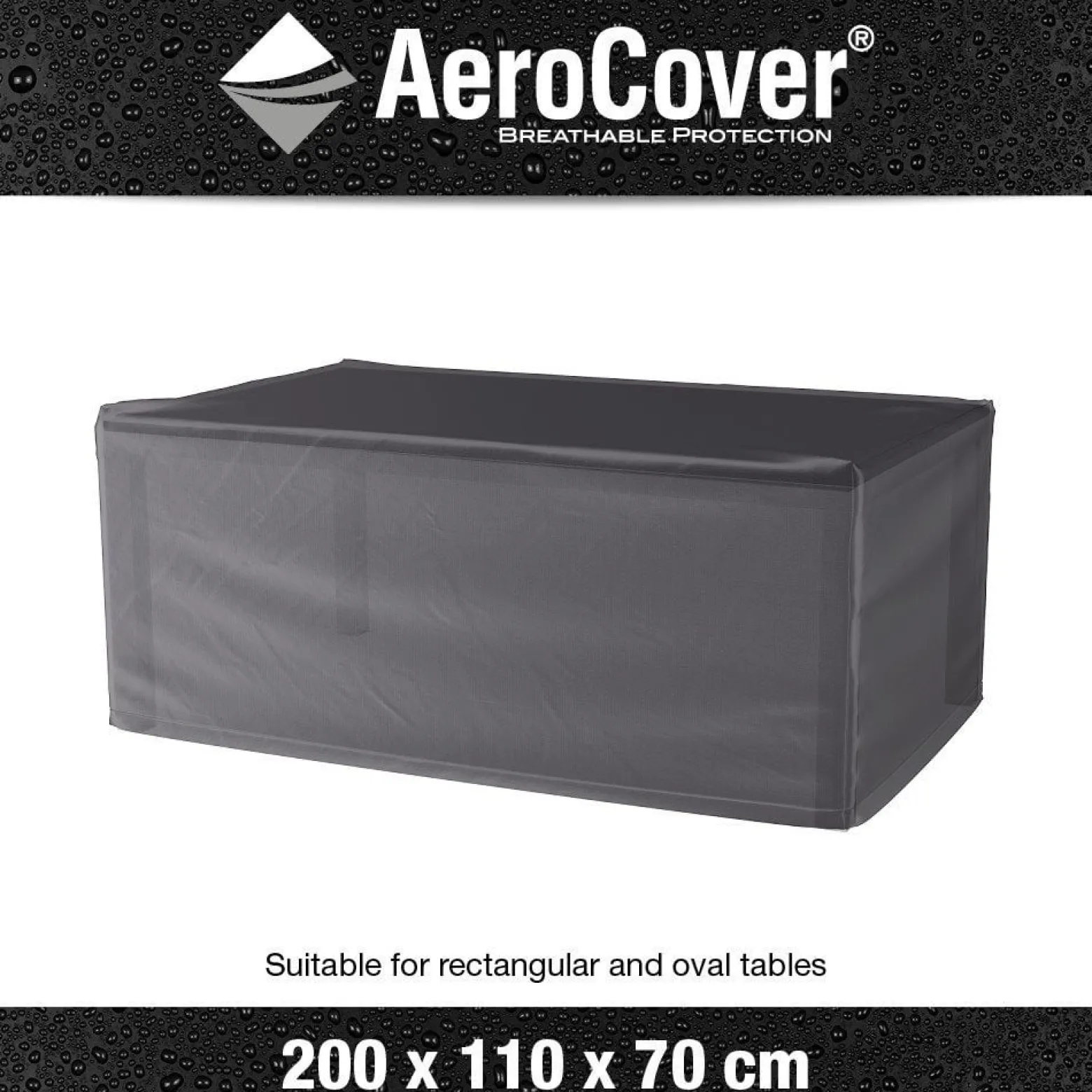 Pokrowiec na stół ogrodowy 7924 110x200x70 AeroCover szary