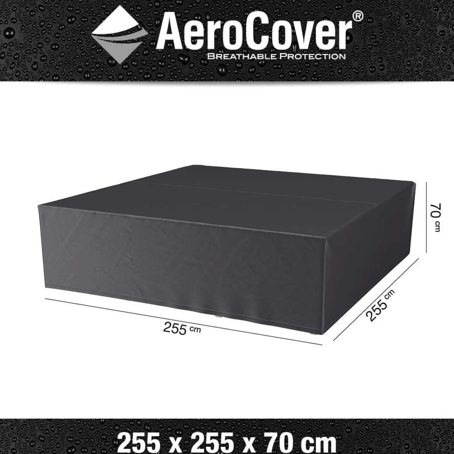 Pokrowiec kwadratowy na zestaw 7934 255x255x70 AeroCover szary