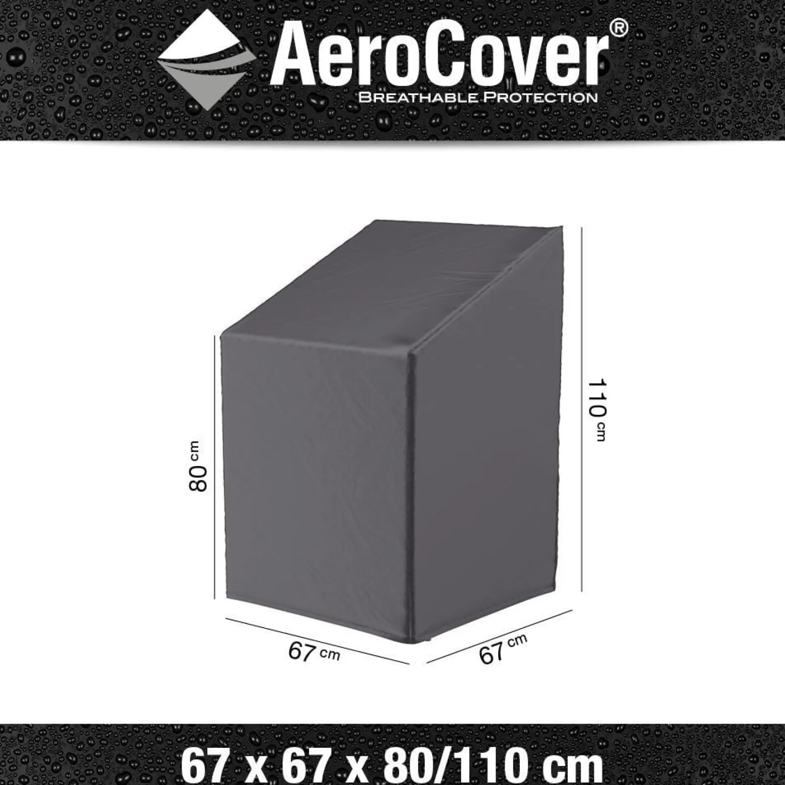 Pokrowiec na krzesła ogrodowe 7962 67x67x110 AeroCover szary