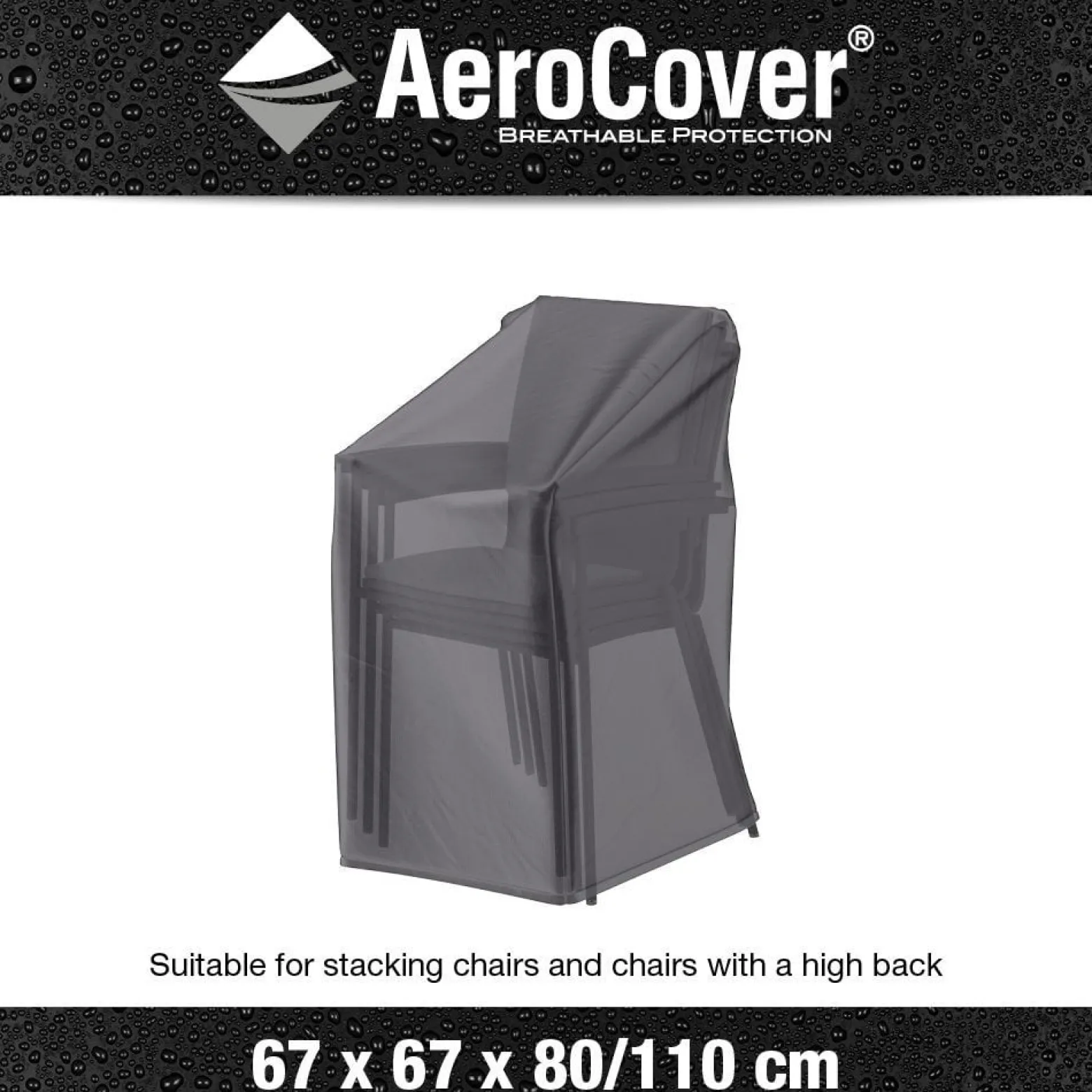 Pokrowiec na krzesła ogrodowe 7962 67x67x110 AeroCover szary