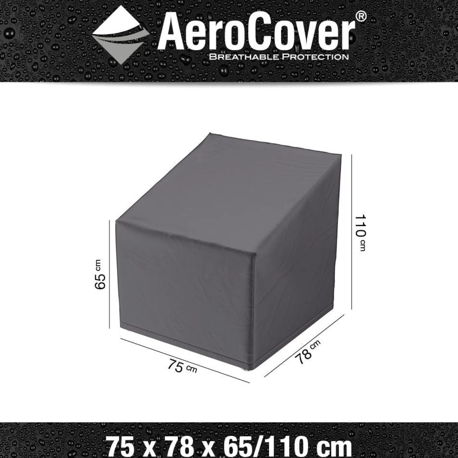 Pokrowiec na krzesła ogrodowe 7966 78x75x110 AeroCover szary