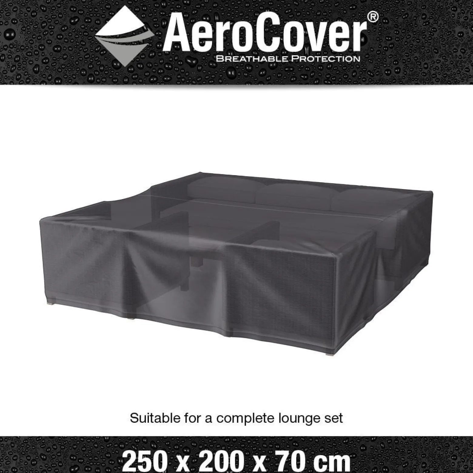 Pokrowiec na meble ogrodowe 7996 200x250x70 AeroCover szary