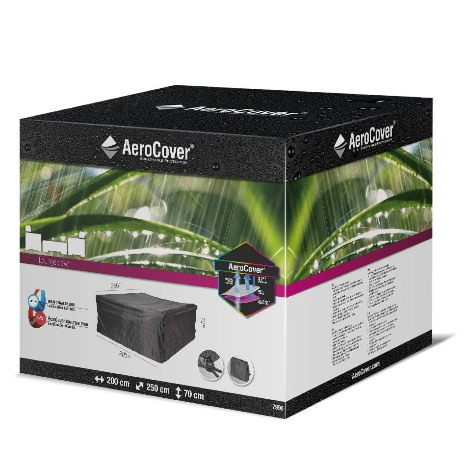 Pokrowiec na meble ogrodowe 7996 200x250x70 AeroCover szary