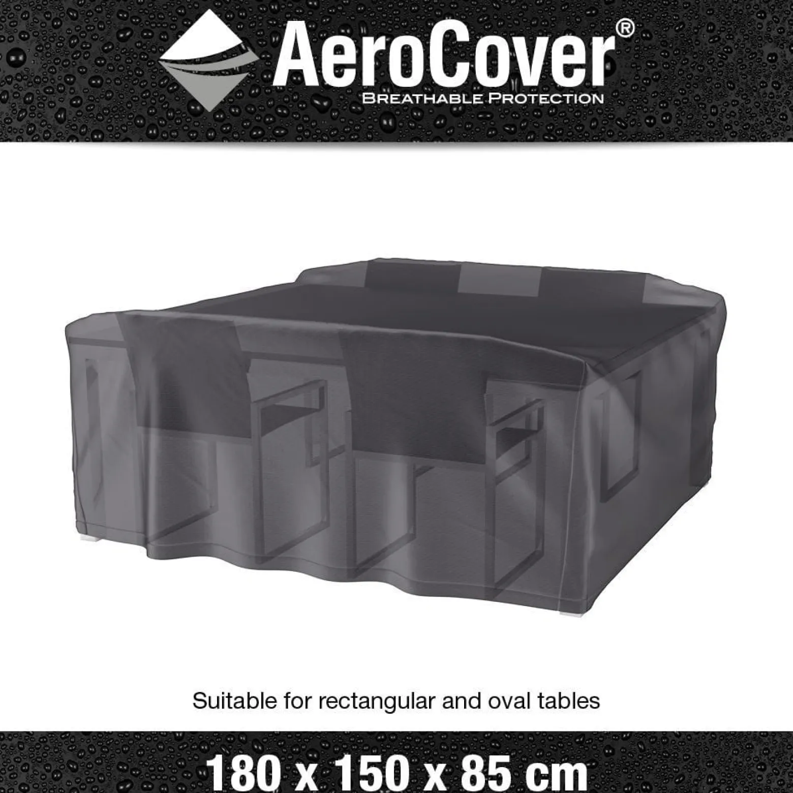 Pokrowiec na meble ogrodowe 7930 150x180x85 AeroCover szary