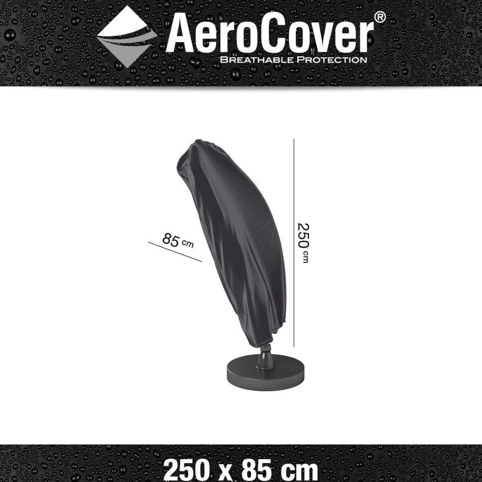 Pokrowiec na parasol ogrodowy 7972 Ø85x250 AeroCover antracytowy