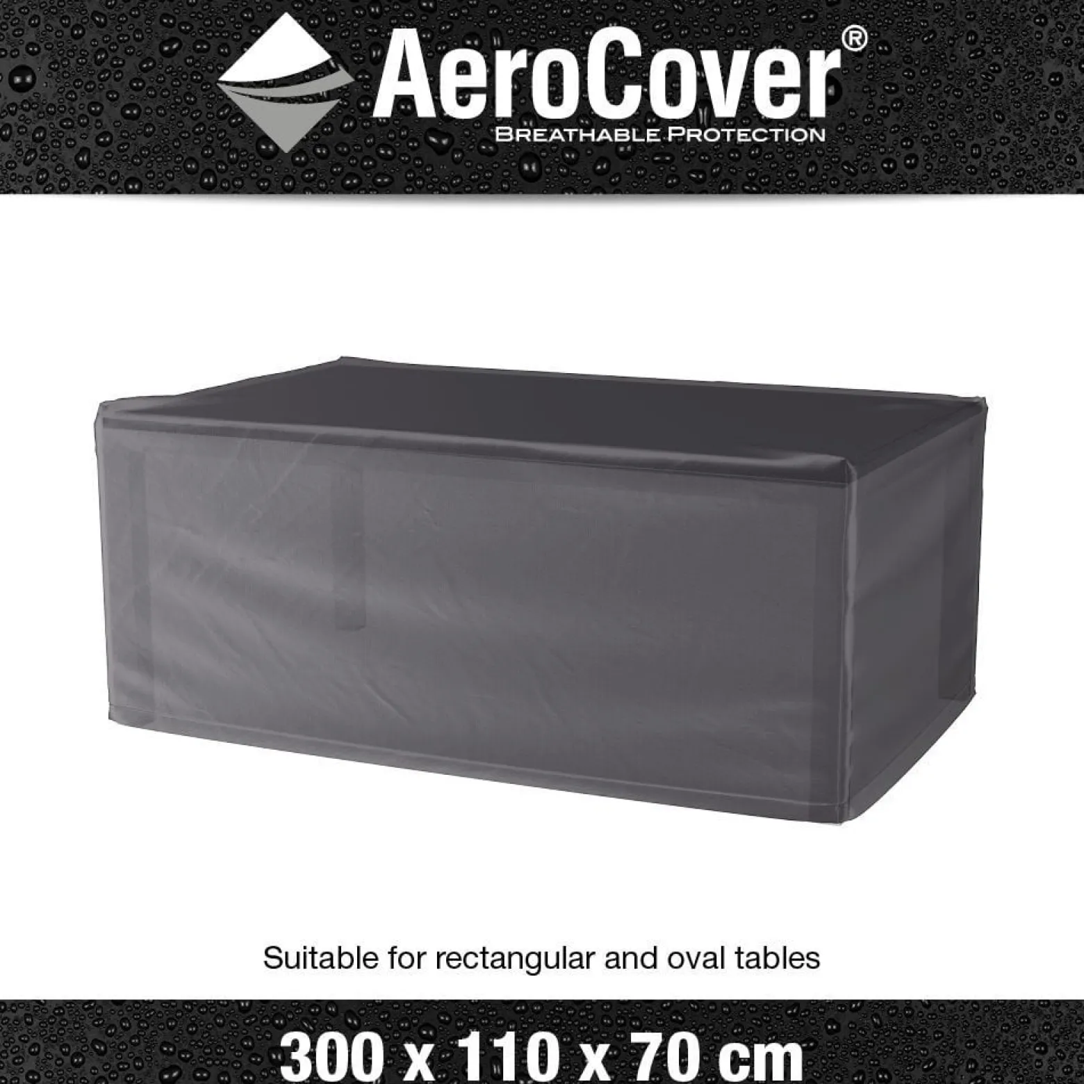 Pokrowiec na stół ogrodowy 7928 110x300x70 AeroCover szary