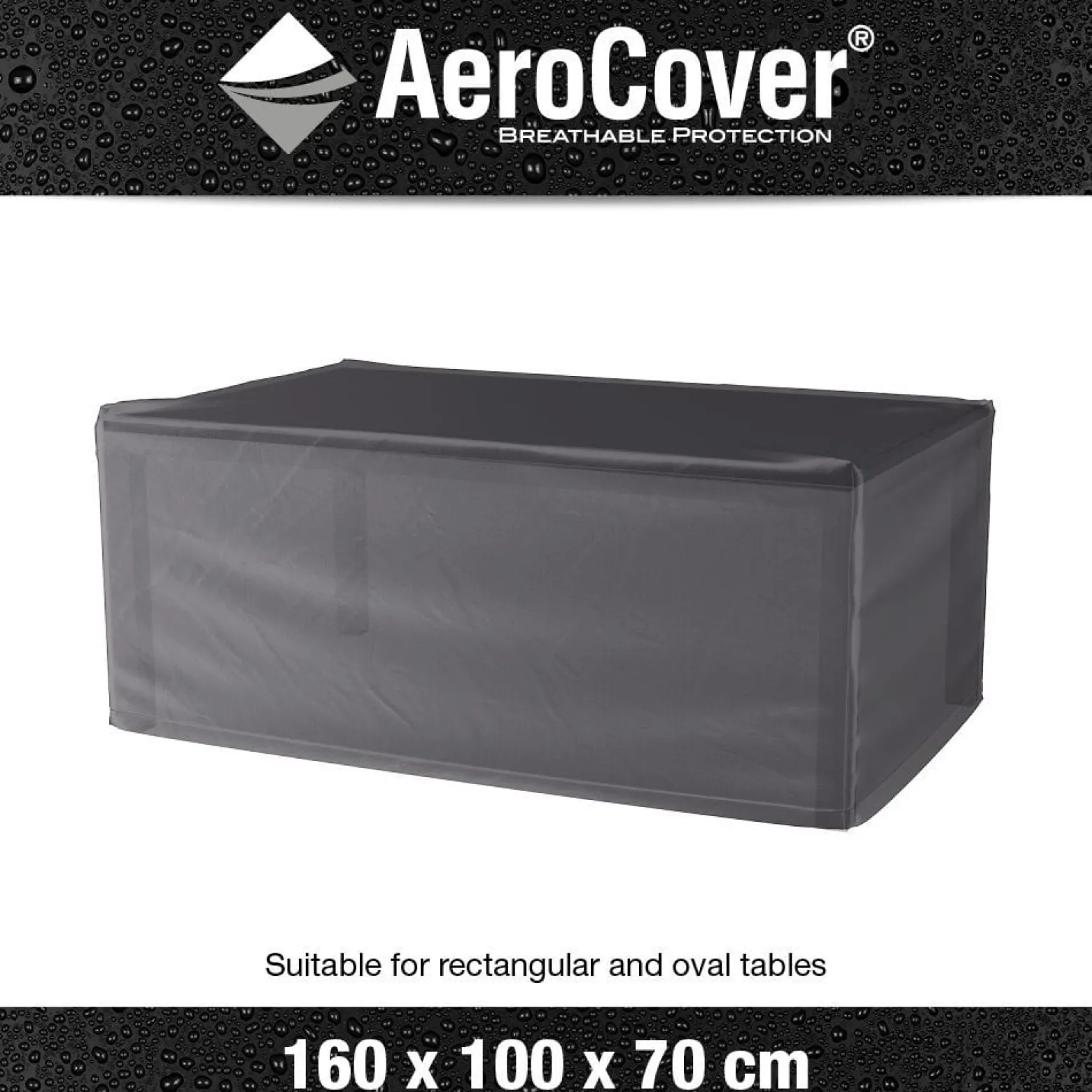 Pokrowiec na stół ogrodowy 7922 100x160x70 AeroCover szary