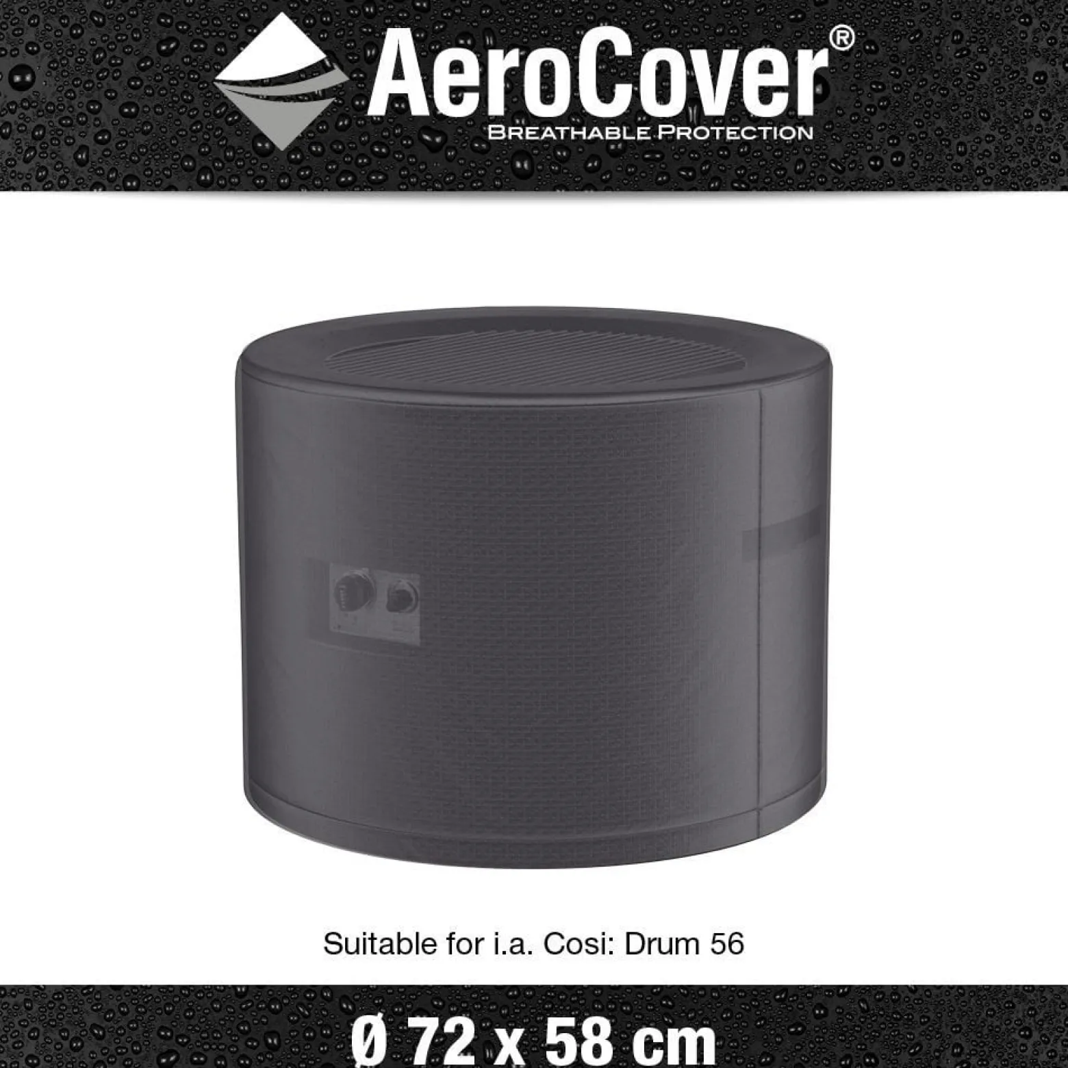 Pokrowiec ogrodowy na stolik 9146 Ø72x58 AeroCover szary