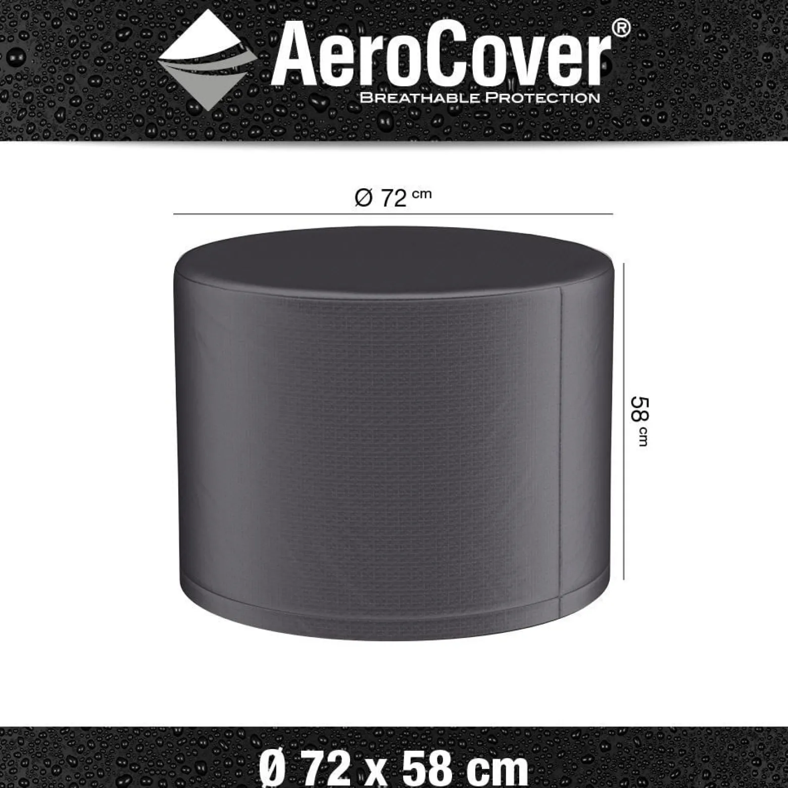 Pokrowiec ogrodowy na stolik 9146 Ø72x58 AeroCover szary