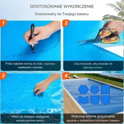 Pokrywa Solarna Mata Termiczna Osłona Przykrycie Basenu 10,97 m x 5,49 m