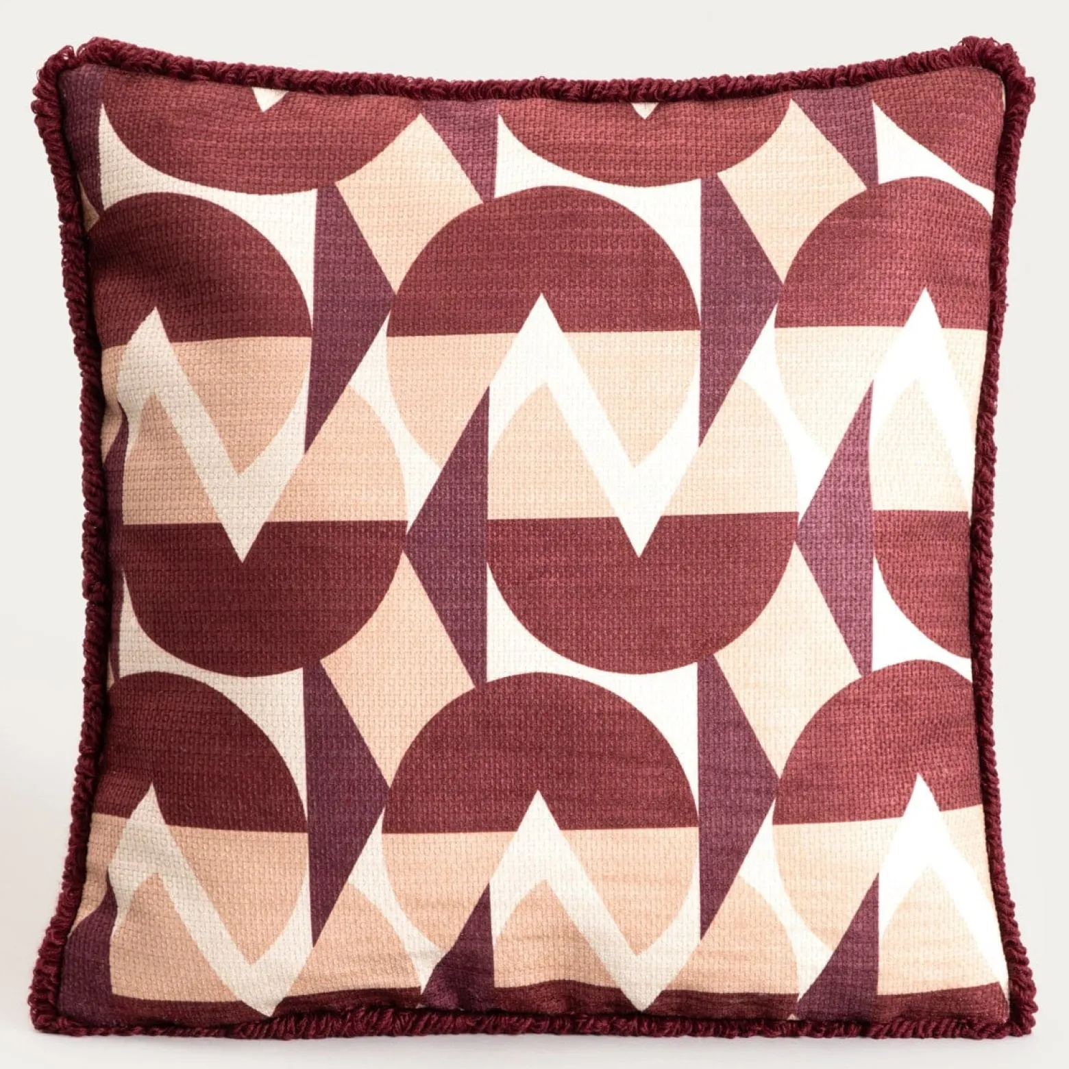 Poszewka CHERRY CHIC szenilowa z dekoracyjną lamówką 45x45cm HOMLA