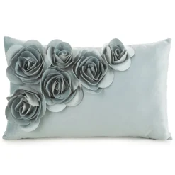 Poszewka dekoracyjna FLORES miętowa róże 3D 30x50 cm