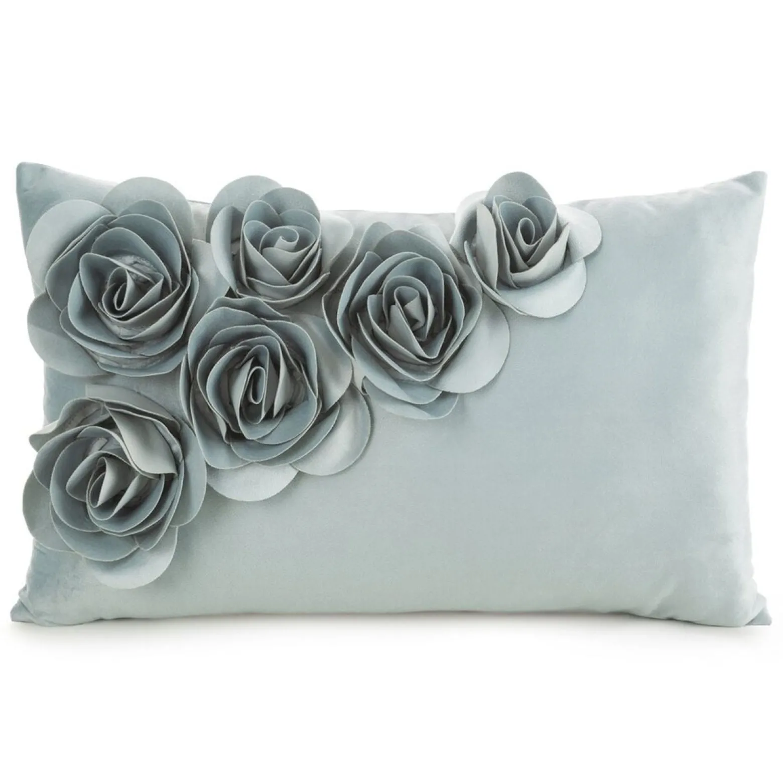 Poszewka dekoracyjna FLORES miętowa róże 3D 30x50 cm