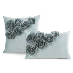 Poszewka dekoracyjna FLORES miętowa róże 3D 30x50 cm