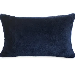 Poszewka futrzana NINA granatowa 30x50 cm na poduszkę