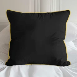 Poszewka satynowa 40x40 czarna z lamówką Mako Satin 62