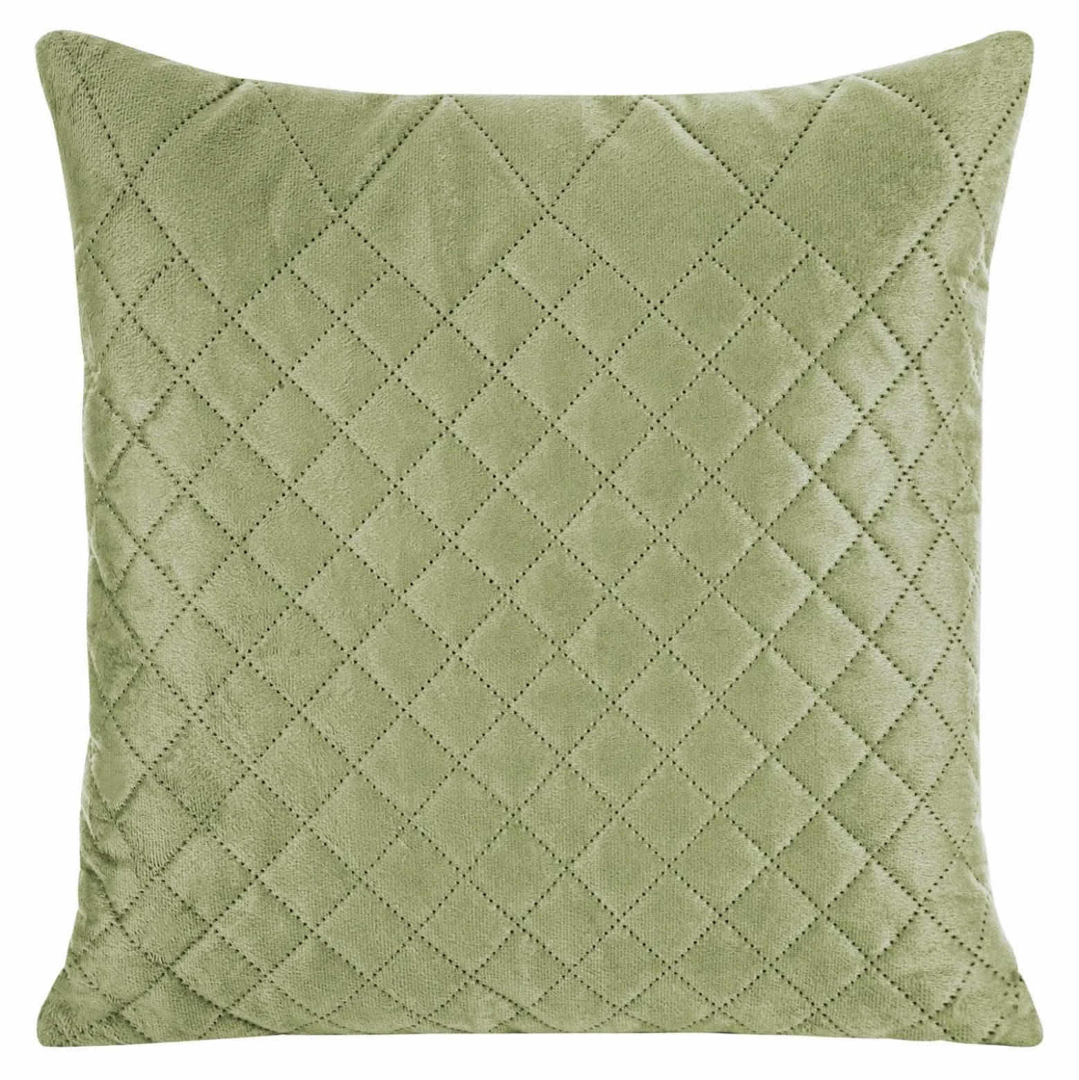 Poszewka 40x40 Luiz 3 zielona jasna welurowa geometryczna