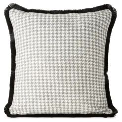 Poszewka 45x45 Pepitka 2B srebrna biała