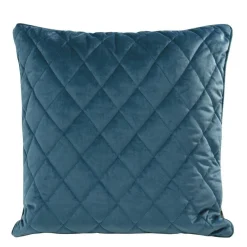 Poszewka 45x45 Velvet 27 H granatowa welurowa geometryczna