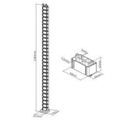 Prowadnica Kablowa Spacetronik SPK-180S 130cm Organizer
