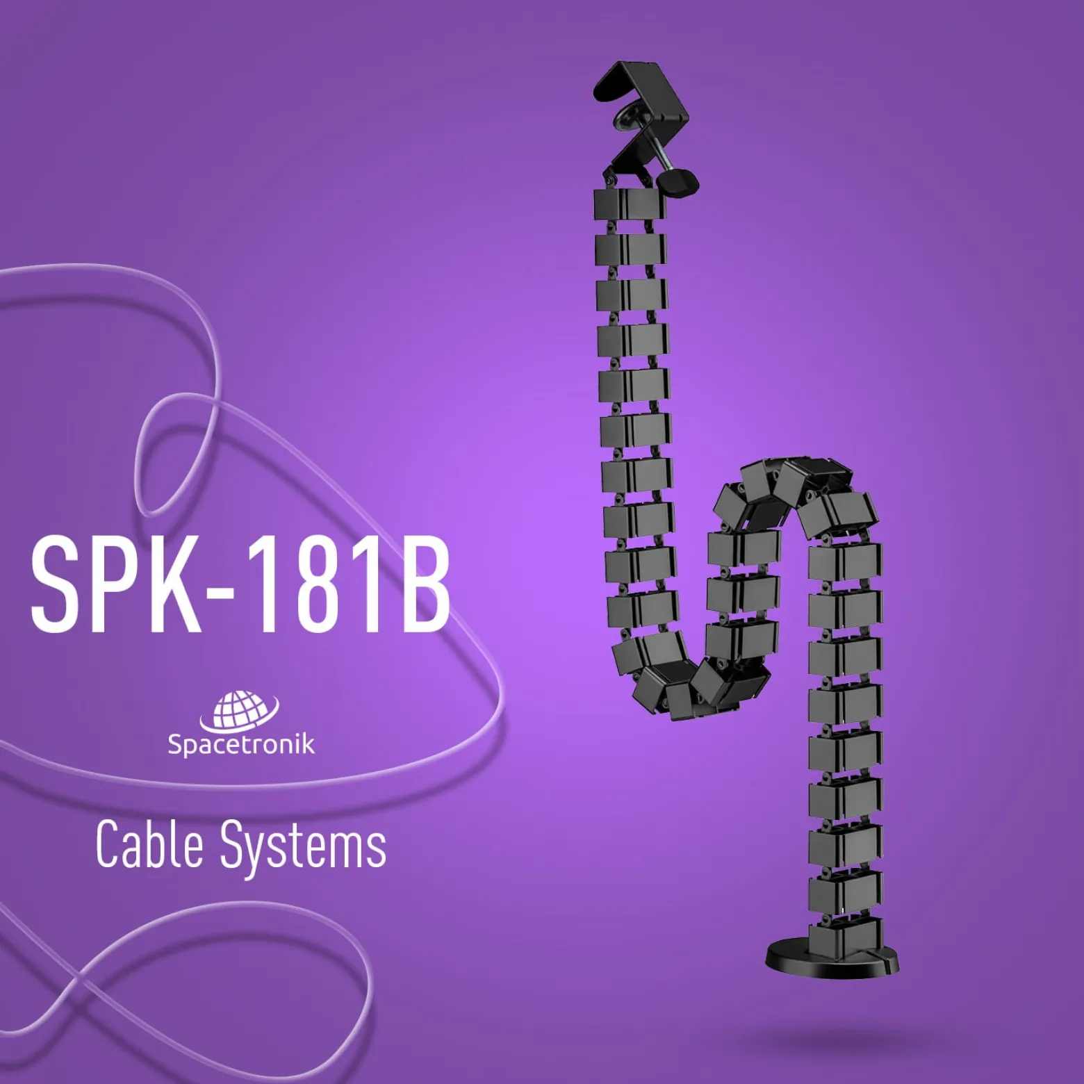 Prowadnica kablowa z uchwytem SPK-181B 130cm