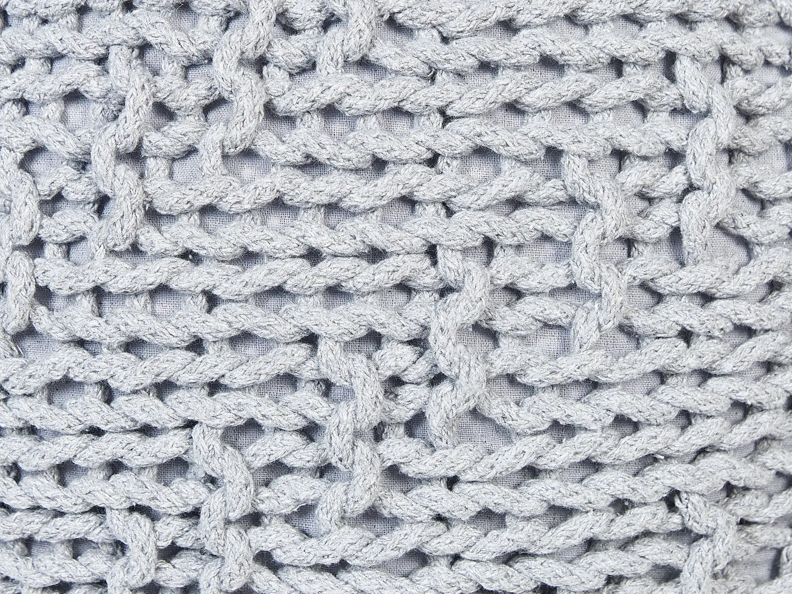 Pufa pleciona bawełniana 50 x 35 cm szara