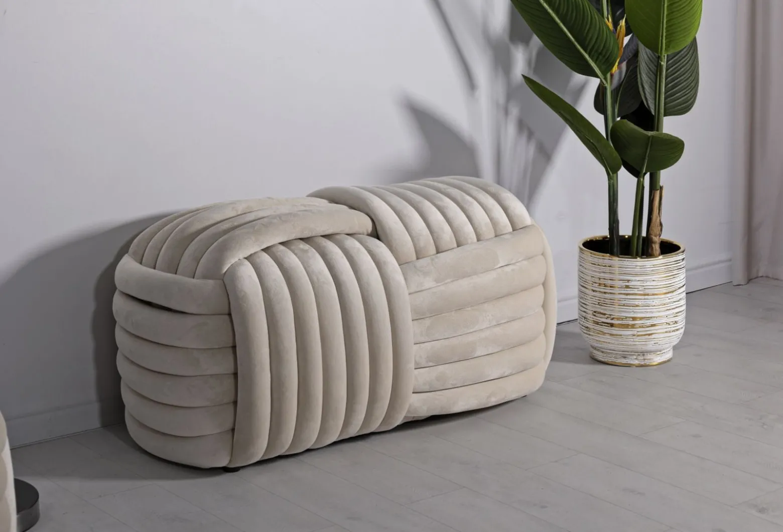Pufa podłużna, SOFTY, 90 x 45 cm