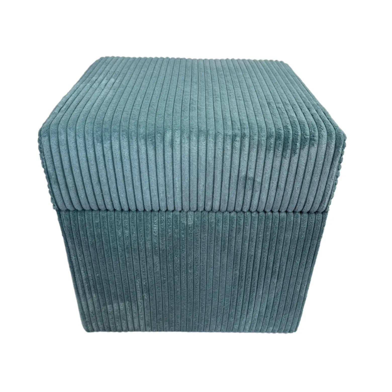 Pufa sztruks POSO 40x40 tapicerowana kwadratowa ze schowkiem morska