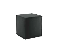 Pufa Tapicerowana GRANDE Czarna 40x40 Welurowa Kwadratowa do Fotela