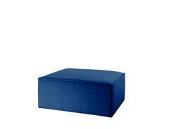 Pufa Tapicerowana GRANDE Granatowa 80x50 Welurowa Prostokątna do Fotela