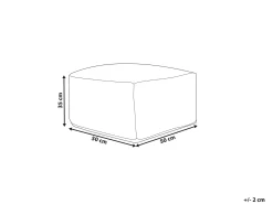 Puf otomana bawełna 50 x 50 x 35 cm niebieski