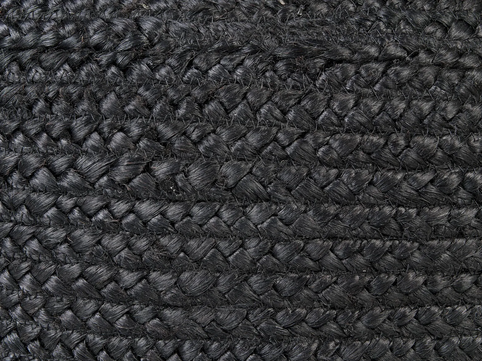 Puf otomana juta 45 x 45 x 30 cm okrągły czarny
