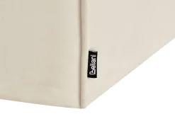 Puf podnóżek minimalistyczny welurowy jasnobeżowy