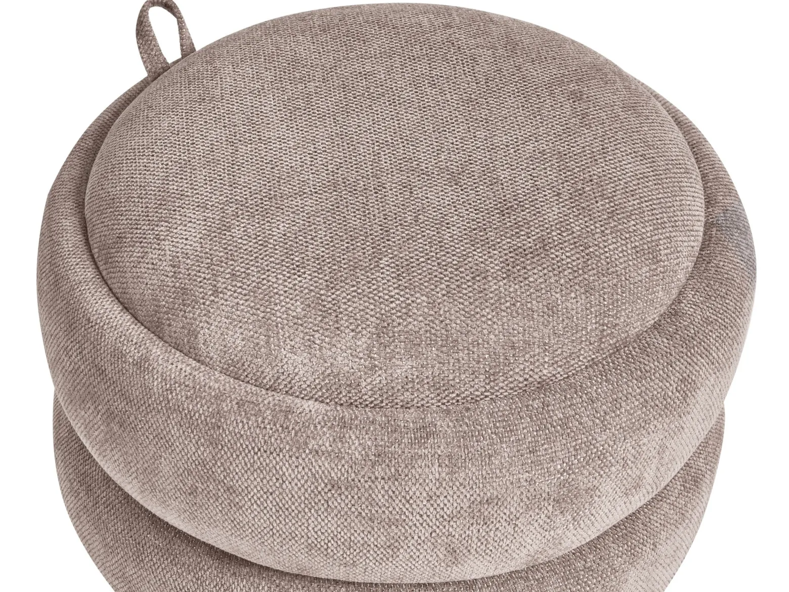 Puf ze schowkiem HAWLEY Szenil Beżowoszary 40 cm