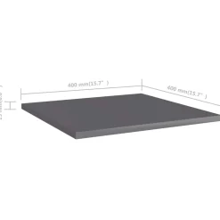 Płyta na półki Szary 40 x 40 x 1.5 cm Materiał drewnopochodny vidaXL