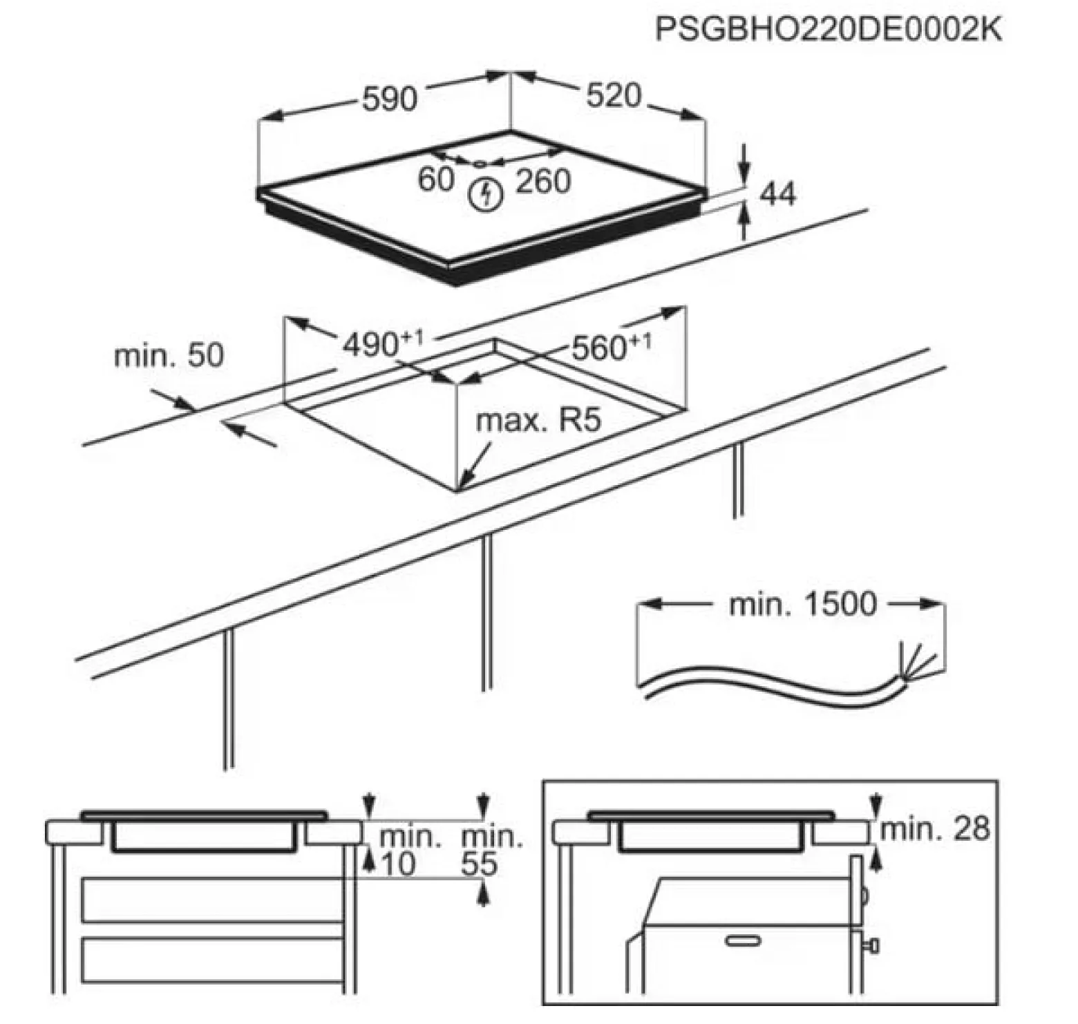 Płyta indukcyjna AEG TI64IG00FB 6000 Flex Bridge