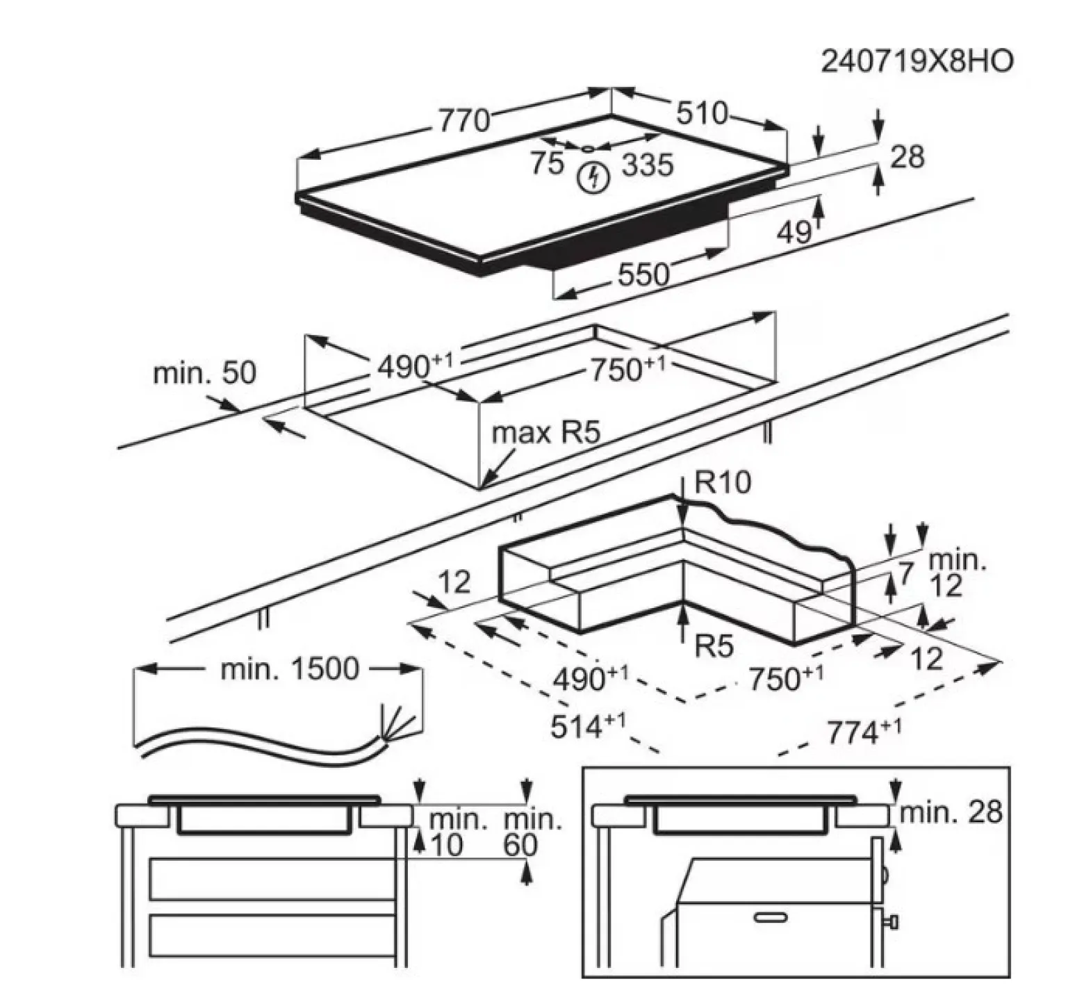 Płyta indukcyjna Electrolux EIS87553IZ SenseBoil+Fry 800