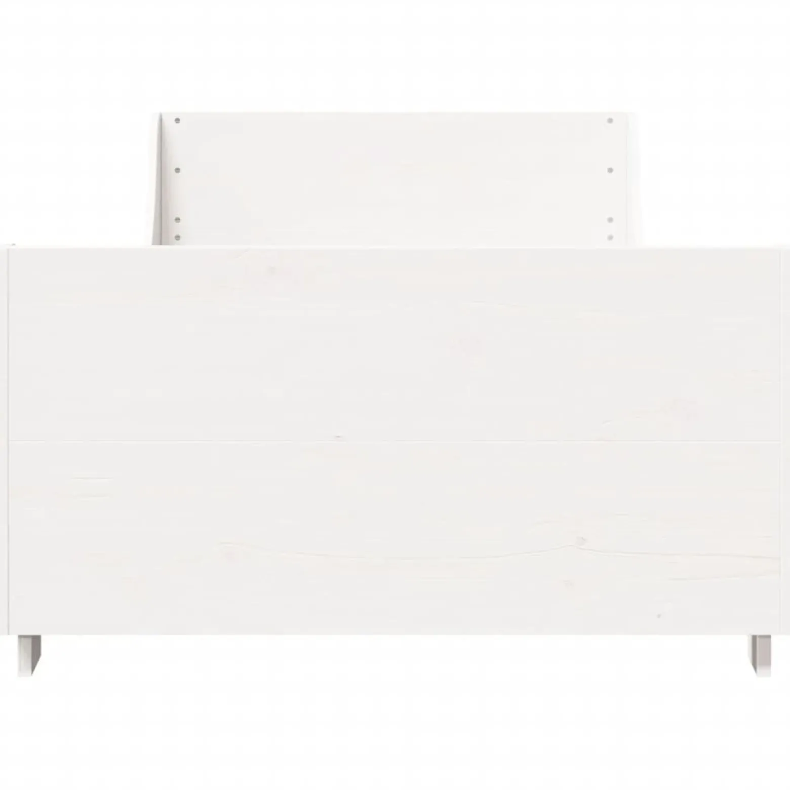 Rama łóżka bez materaca biała 75x190 cm lite drewno sosnowe
