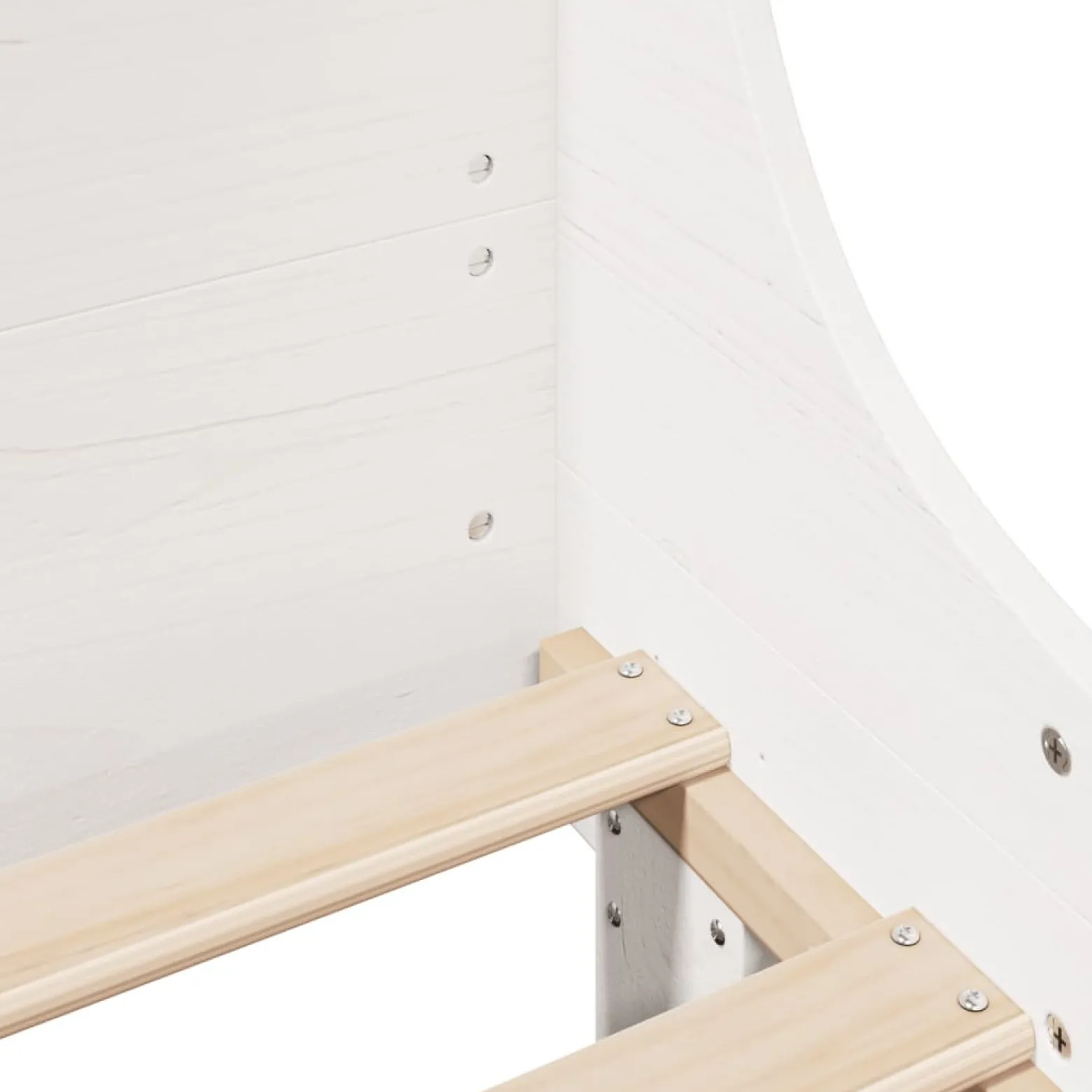 Rama łóżka bez materaca biała 75x190 cm lite drewno sosnowe