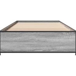 Rama łóżka szary dąb sonoma 100x200 materiał drewnopochodny