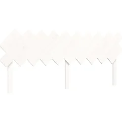 Rama łóżka z wezgłowiem biała 200x200 cm lite drewno
