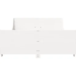 Rama łóżka bez materaca biała 160x200 cm lite drewno sosnowe