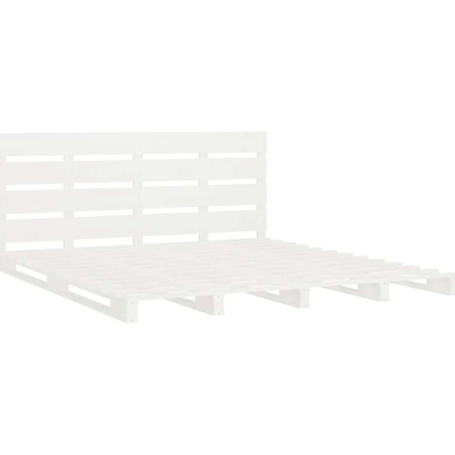 Rama łóżka bez materaca biała 160x200 cm lite drewno sosnowe